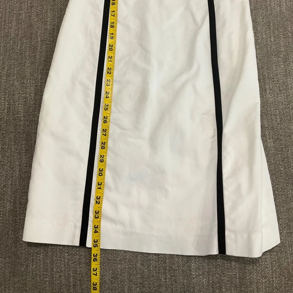 Michael Kors‎ White Sleeveless Knee Length Sheath Dress Piping Career Summer 2